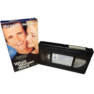 WHAT WOMEN WANT Mel Gibson Helen Hunt vintage VHS in original paper case